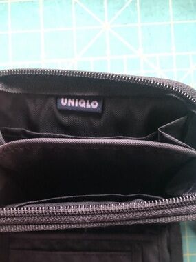 Uniqlo Black Ripstop Nylon Zip-Around Wallet